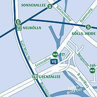 Lageplan Grenzallee