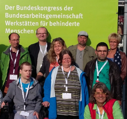 Das Team der VfJ Werkstätten GmbH auf dem Werkstättentag 2016 in Chemnitz